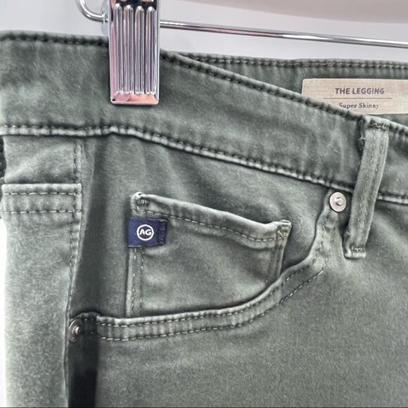 Adriano Goldschmied Khaki Army Green Boho Indie Skinny Jeans Size 26 Preppy - Picture 7 of 14